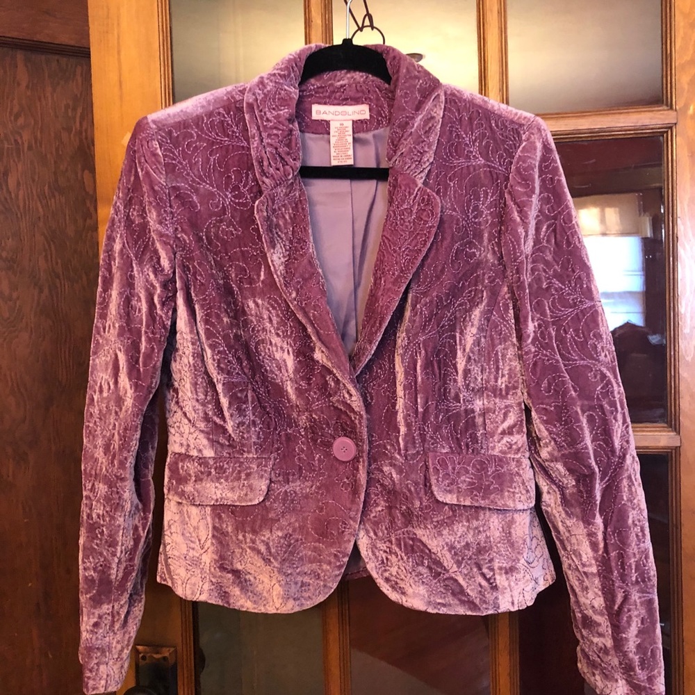 Crushed Velour Mauve Blazer